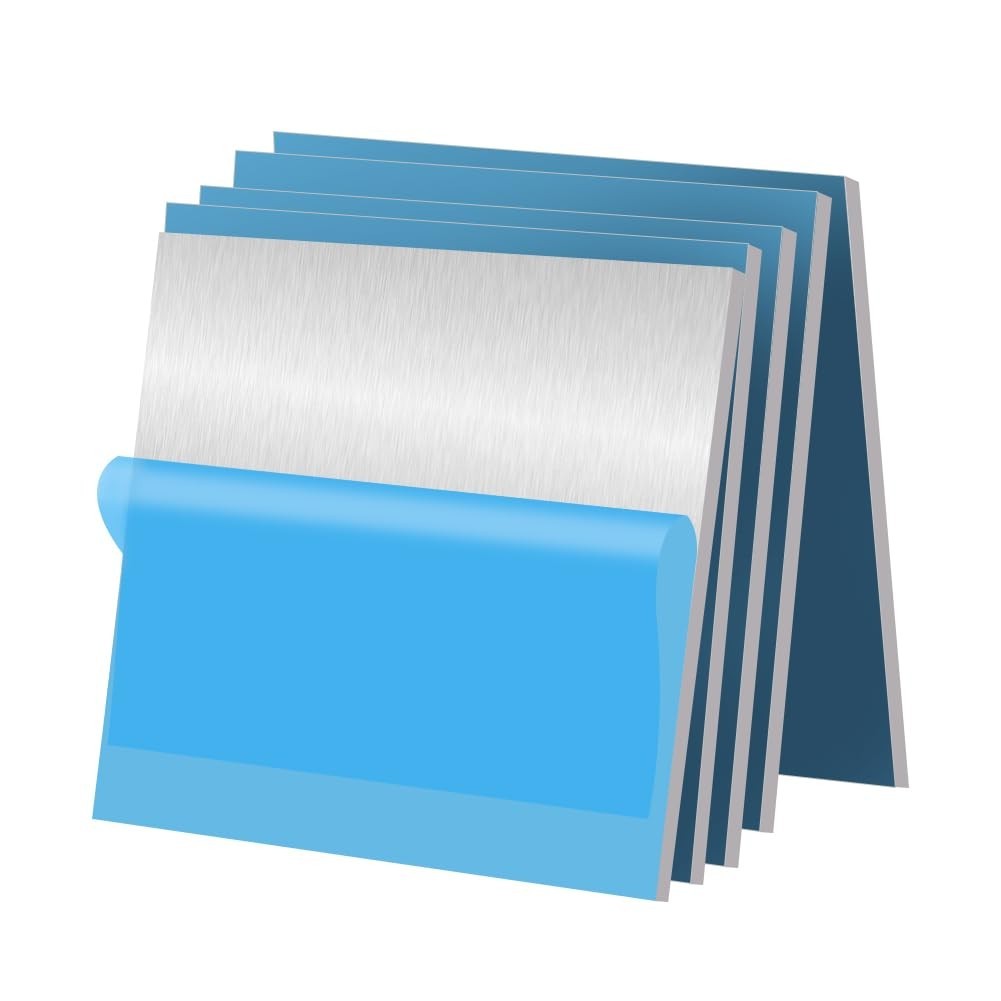 5PCS 6061 Aluminum Sheet Metal 1/4″ x 4″ x 4″, Aluminum Plates Covered with P…
