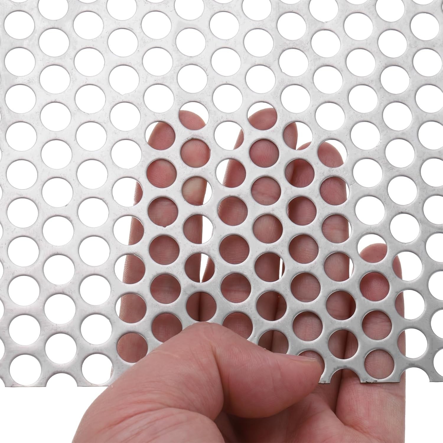 11.8″x5.9″ 304 Stainless Steel Perforated Sheet, 0.3″ Hole, 20GA Mesh Plate