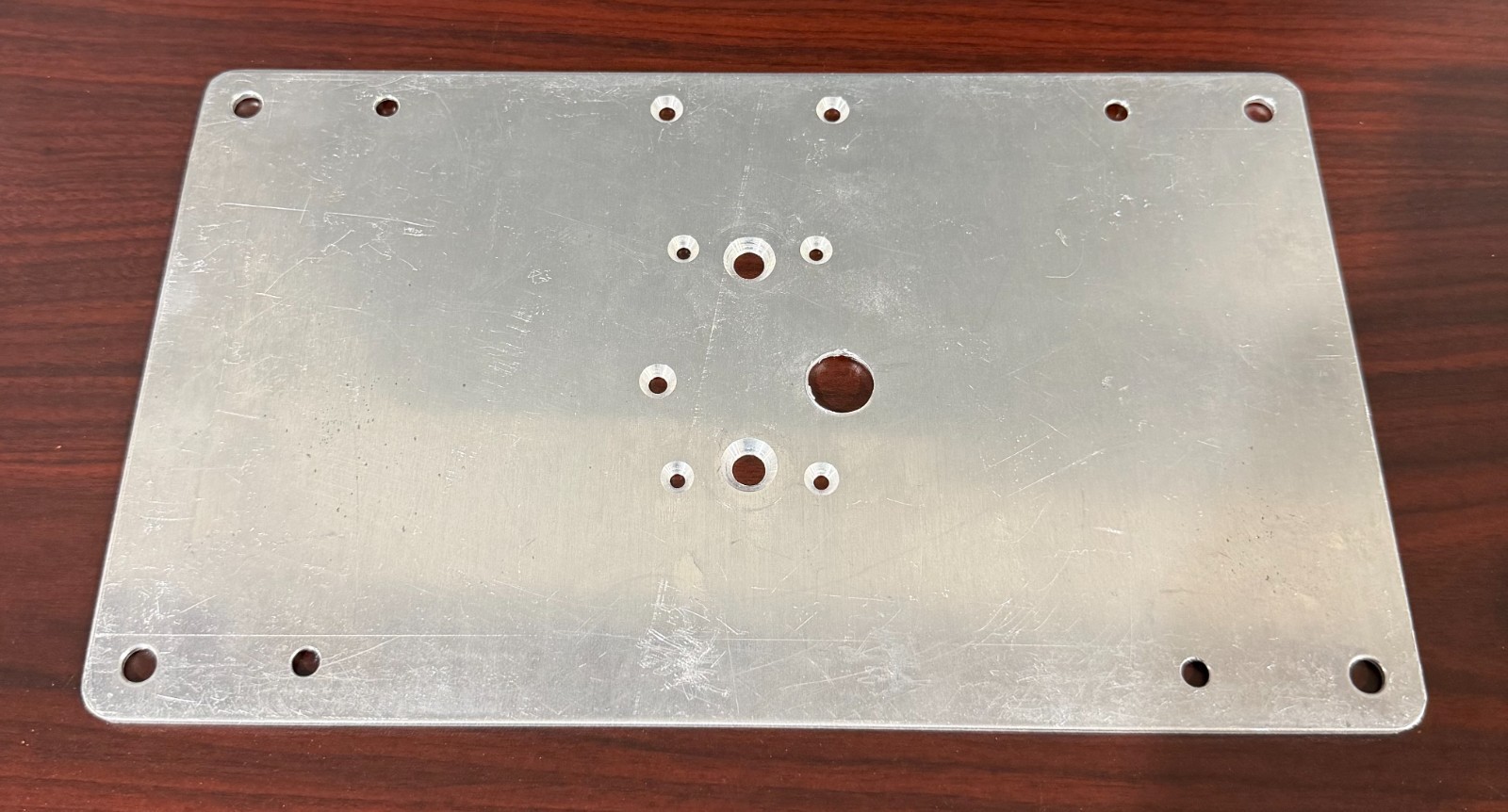 Machined Aluminum CNC Drilled Mounting Plates Various Sizes