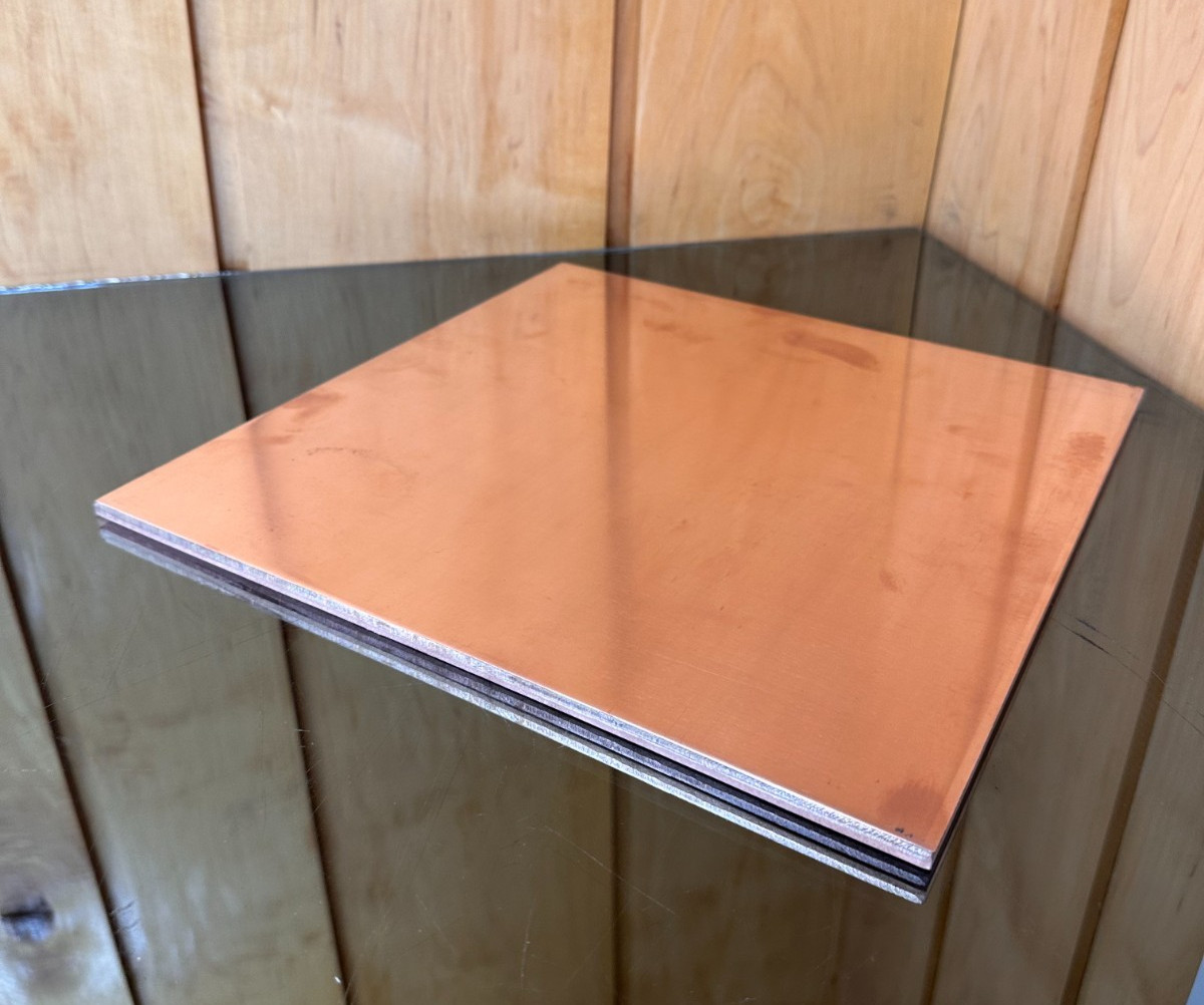 1/4″ COPPER SHEET PLATE 12″x12″ .25″ THICK 110 ALLOY*CUSTOM CUT SIZES AVAILABLE*