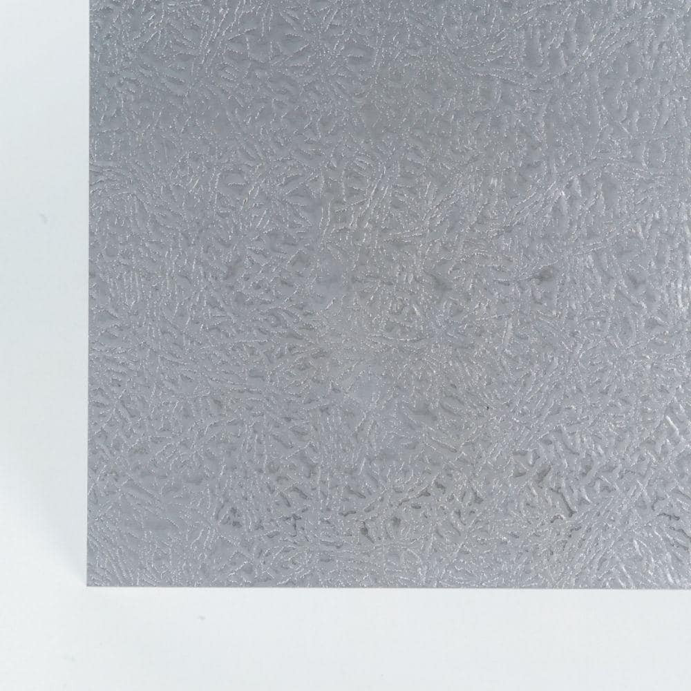 12 In. X 24 In. Leathergrain Aluminum Sheet in Silver