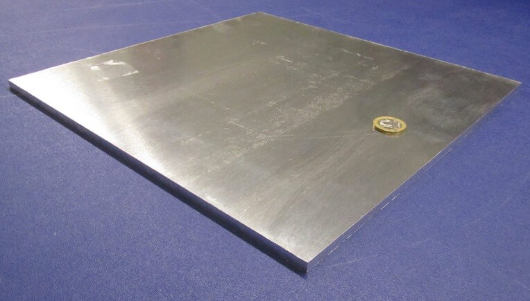 2024 Aluminum Sheet, T351, .250″ (1/4″) Thick x 12.0″ Width x 12.0″ Length