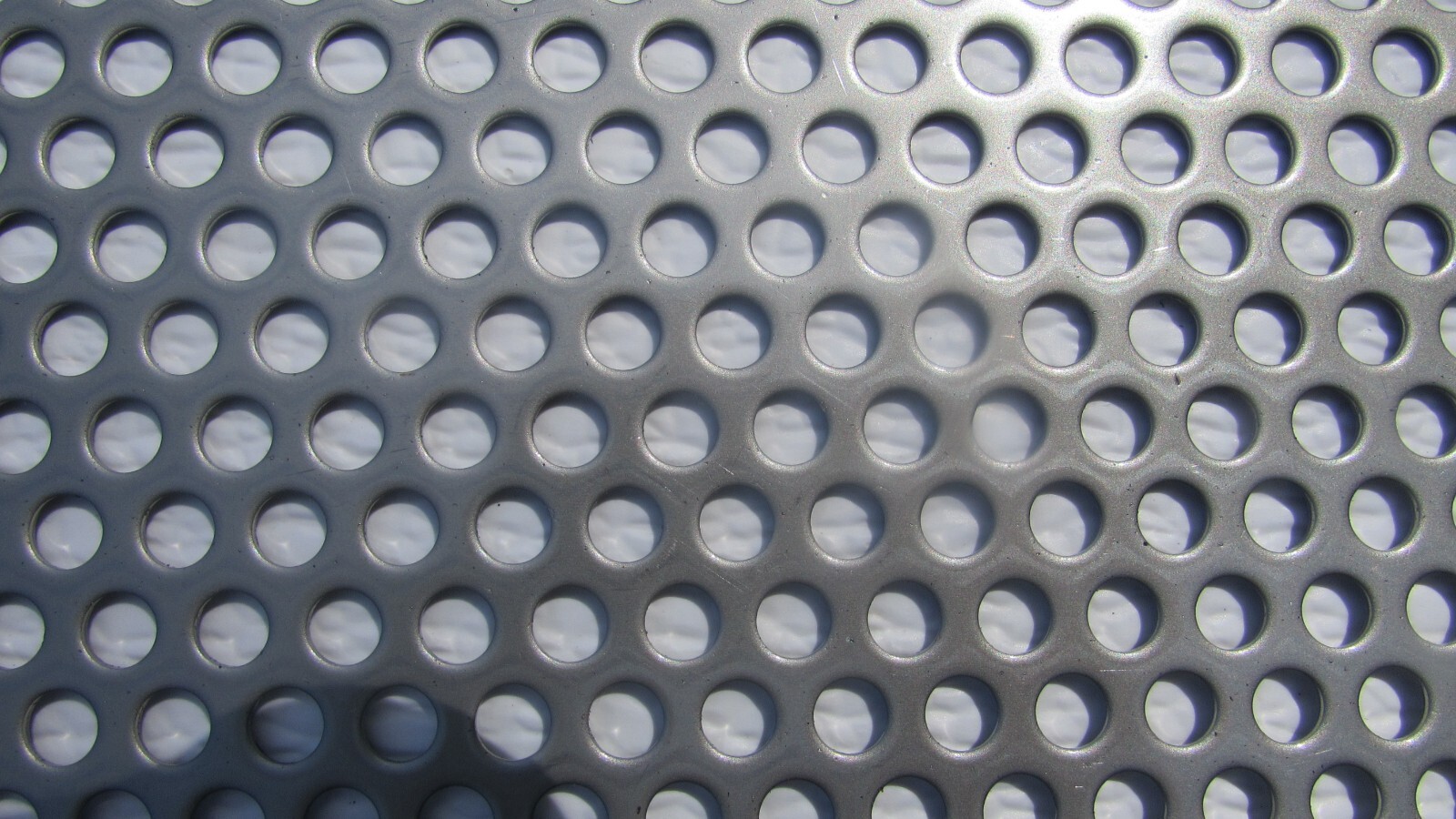 1/4″ HOLES ON 3/8 CENTERS – 16 GA.- STAINLESS PERFORATED SHEET—4″ X 11-1/2″