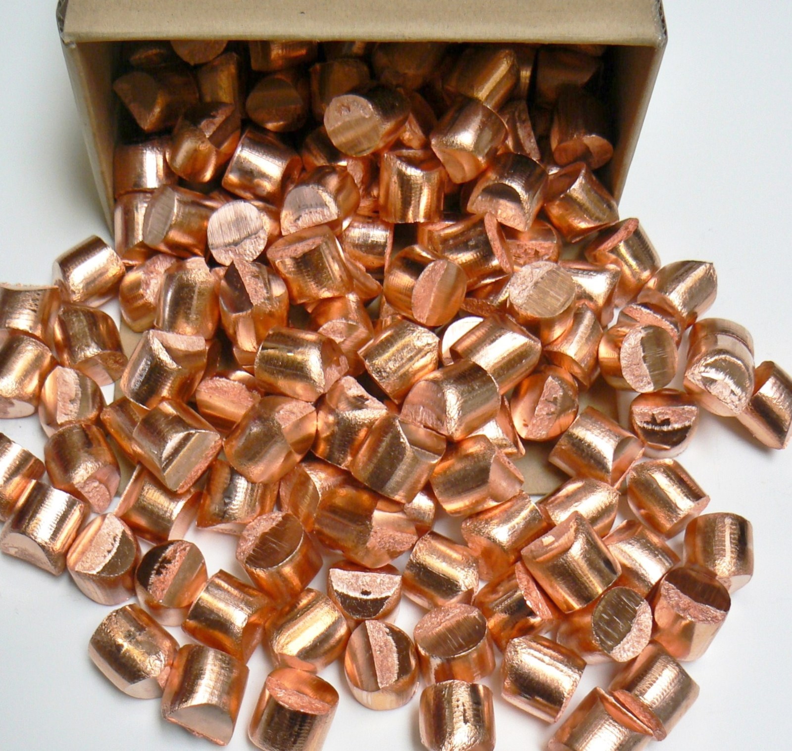 Pure Copper 99.99% Oxygen Free Cu Metal Anode Slugs Melt Casting Alloy 5 Pounds