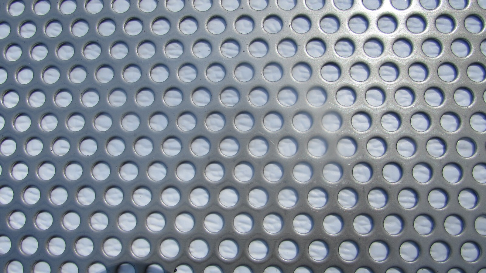 1/4″ HOLES ON 3/8 CENTERS – 16 GA.- STAINLESS PERFORATED SHEET—4″ X 11-1/2″