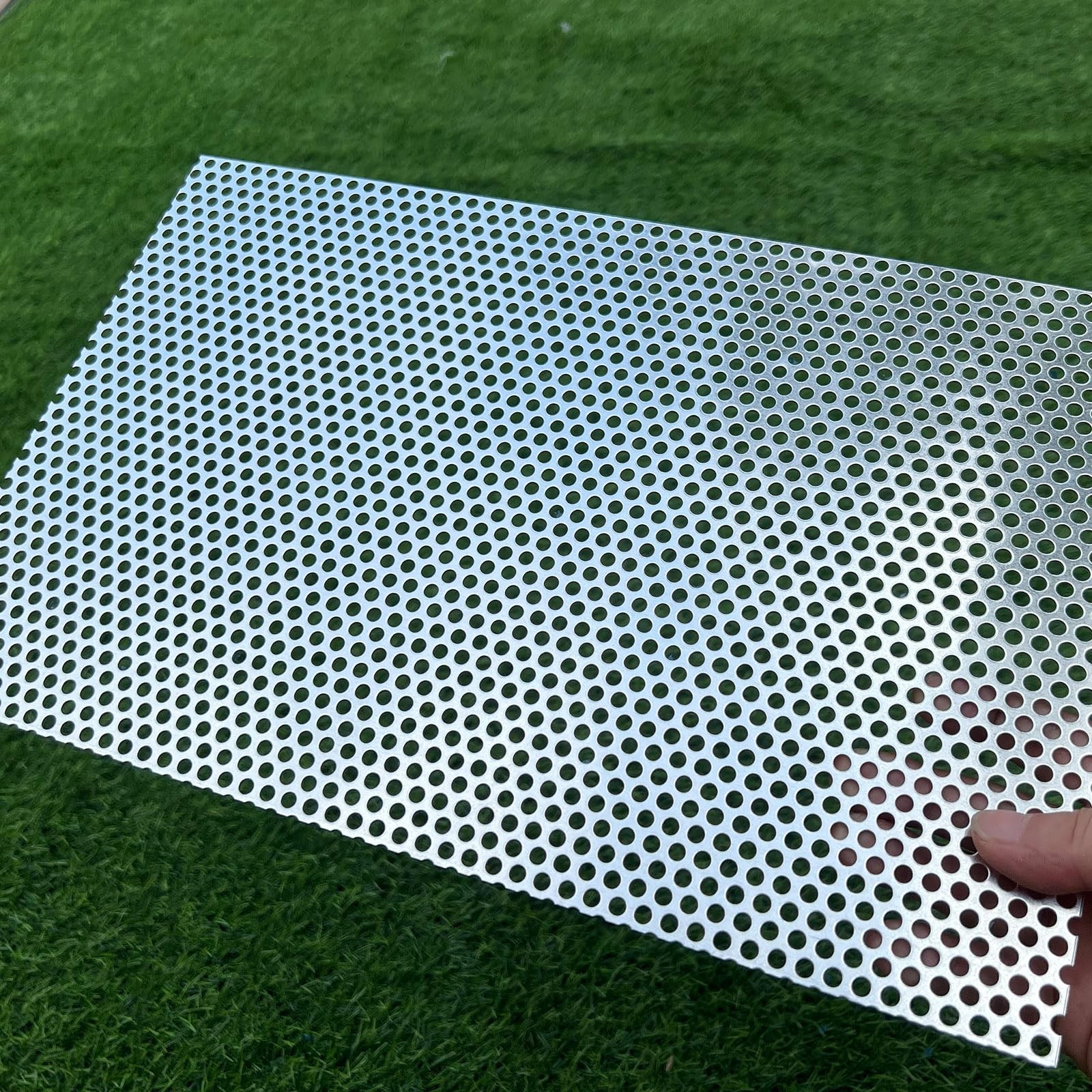 Aluminum Perforated Metal Sheet 16×10 Inch 16 Gauge Expanded Mesh 1/5 Inch