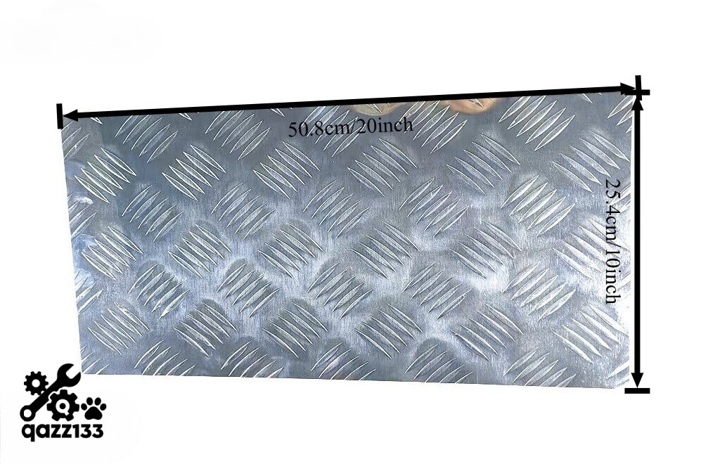 10”x20” Silver Aluminum Diamond Plate Tread Sheet Metal Plate New