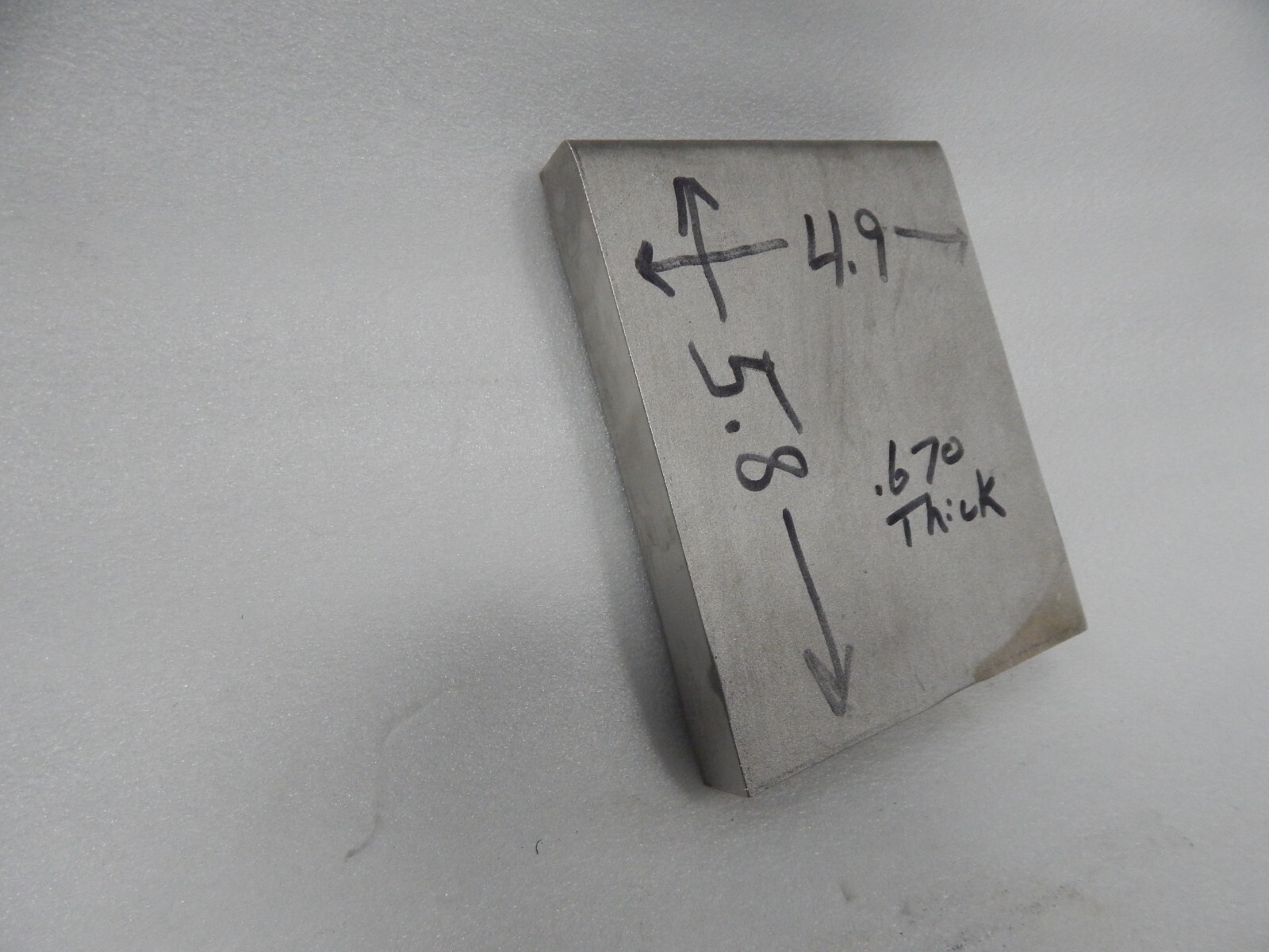 INCONEL 718 4.9 X 5.8 X .670 see pic for details Plate Sheet 11/16 ,5/8