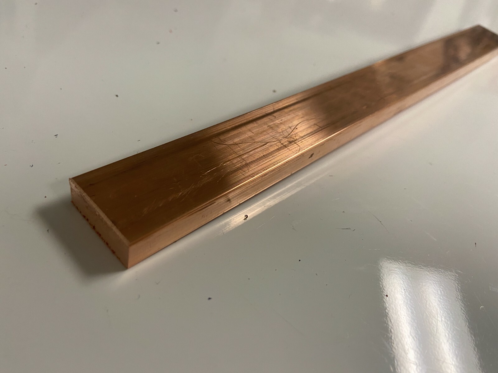 Copper 110 Flat Bar 3/8″ x 1″ x 12″-Long — .375″ x 1″ Copper Bus Bar