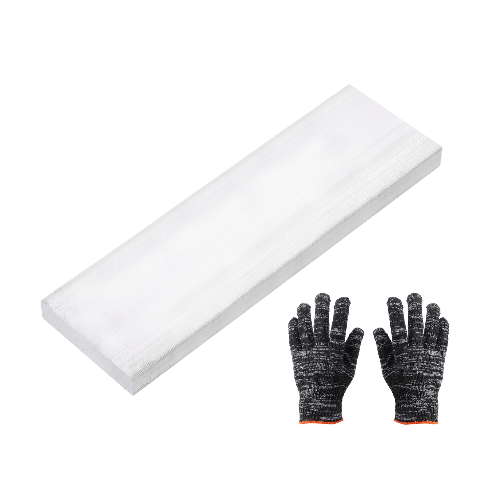 Square Aluminum Flat Bar, 15/32″ Thickness 2-3/8″ Width 8″ l with Glove
