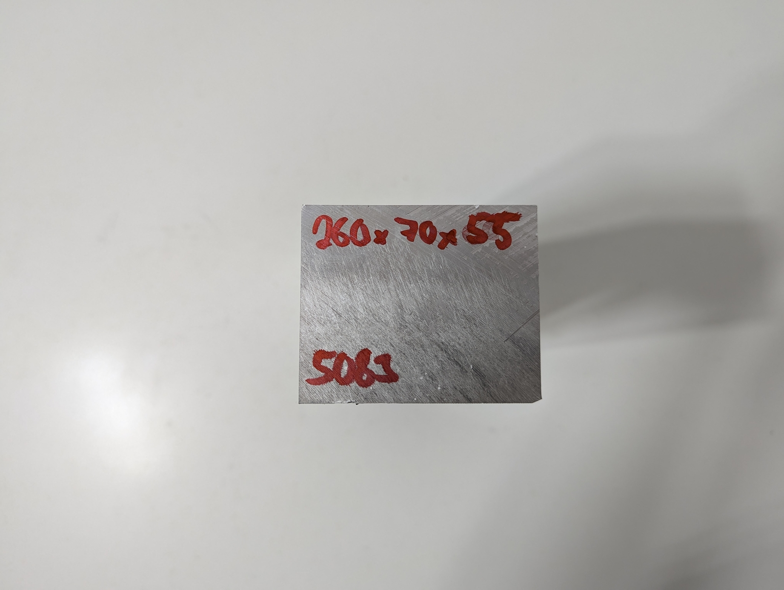 Aluminium Sheet | 260 x 70 x 55mm | EN AW-5083 (AlMg4.5Mn)