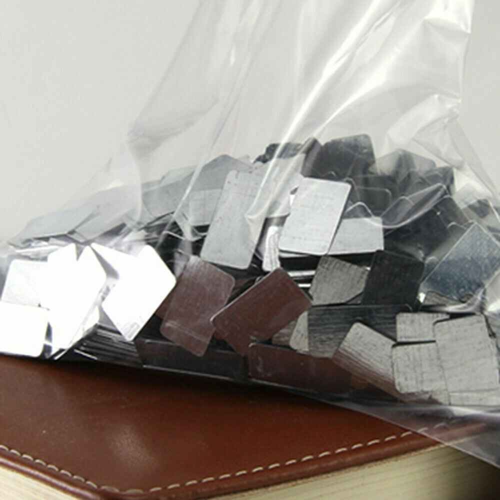 100PCS Galvanized Iron Sheet Plate Zinc Plated Metal DIY Craft 20 10 0.3mm