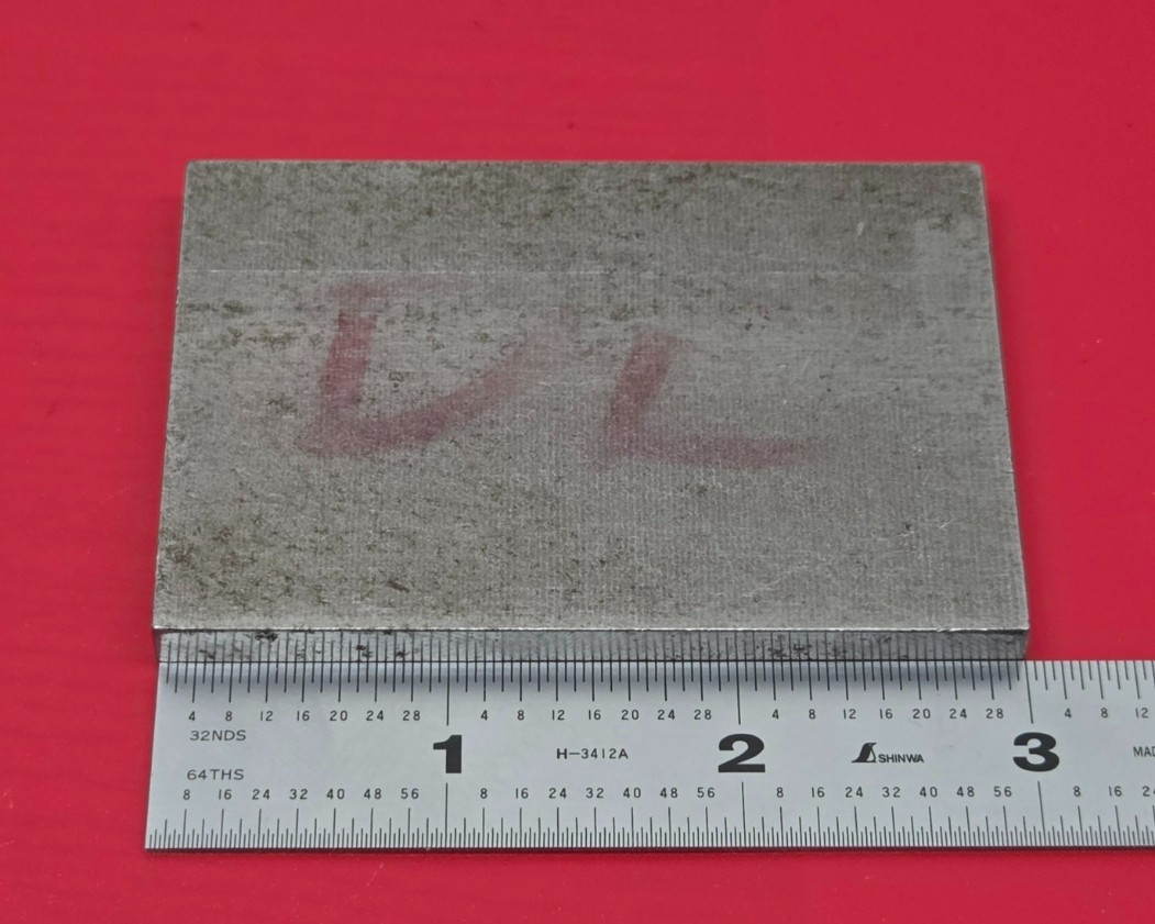D2 Tool Steel Block Billet 3″ L x 2.14″ W x 0.24″ Thick, 6.9 Oz.
