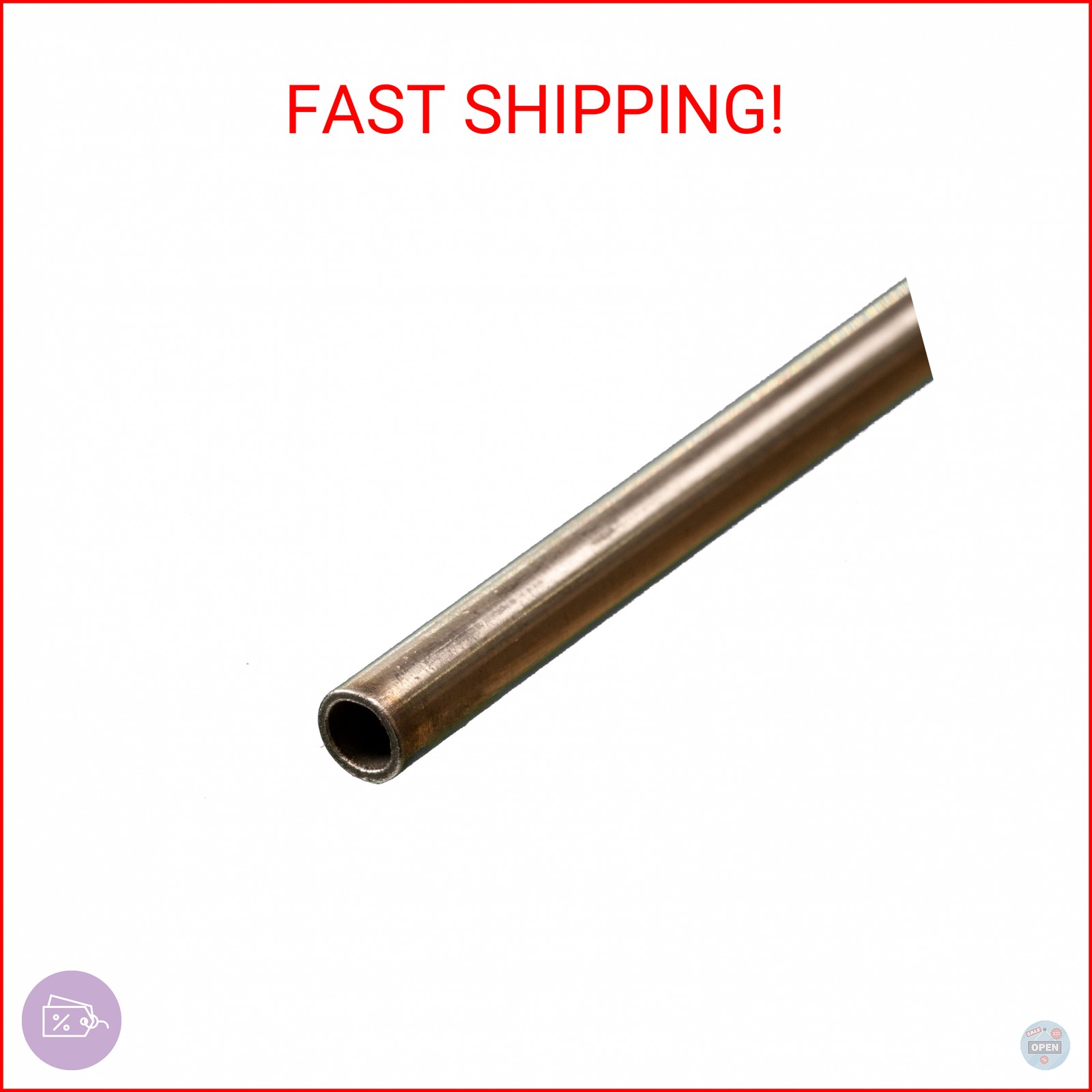 K&S 87115 Round Stainless Steel Tube, 1/4″ OD x 22 Gauge x 12″ Long, 1 Tube, Mad