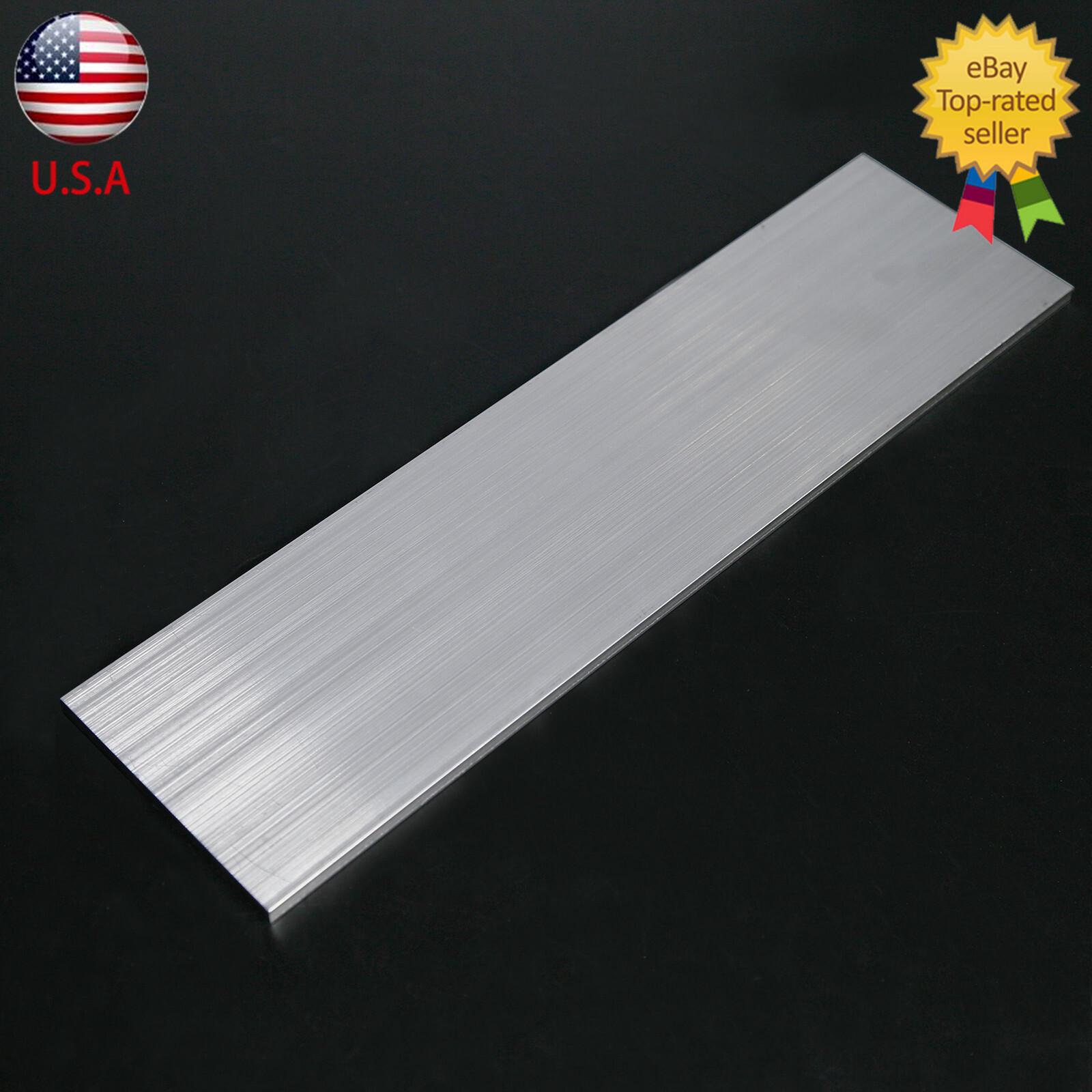 2x Metal T6061 Aluminum Flat Plate Sheet Stock Length 300mm Width 80mm Thick 6mm