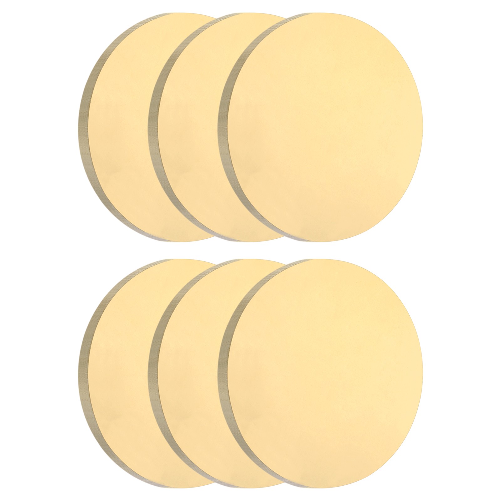 6pcs Brass Sheets, 0.24″ Thickness x 0.79″ Diameter Brass Round Plate, Yellow