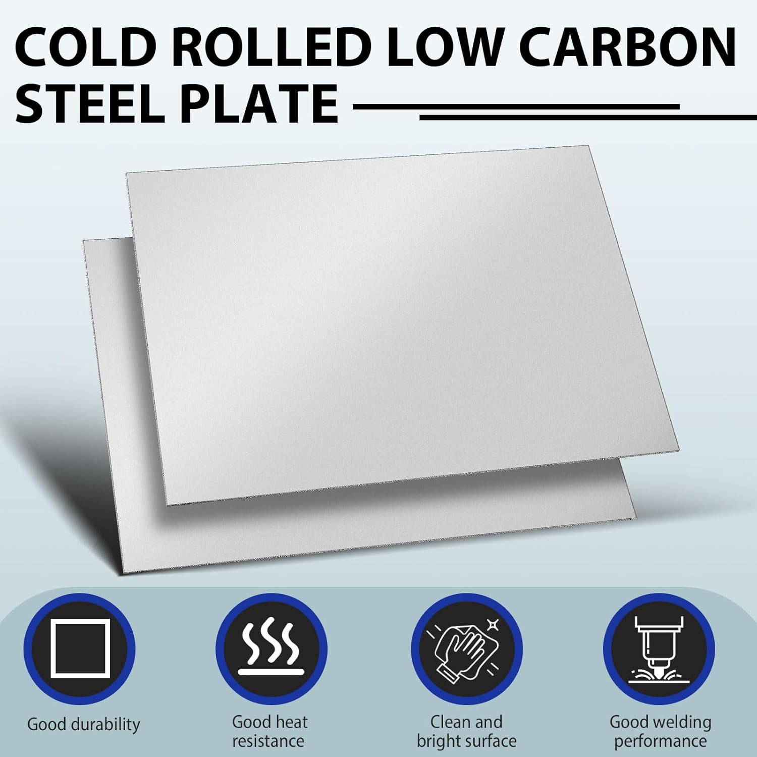2 Pcs 18 Gauge Metal Plate 18 X 12 Inch Mild Cold Rolled Metal Sheet Square Weld