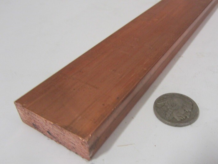 182 Copper Bar 1/2″ Thick x 1 1/2″ Wide x 3 Foot Length