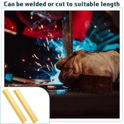 2 Pack 1″ x 1″ C360 Brass Flat Bar Blank, 5″ Long Sheet for Craft & Knife Making