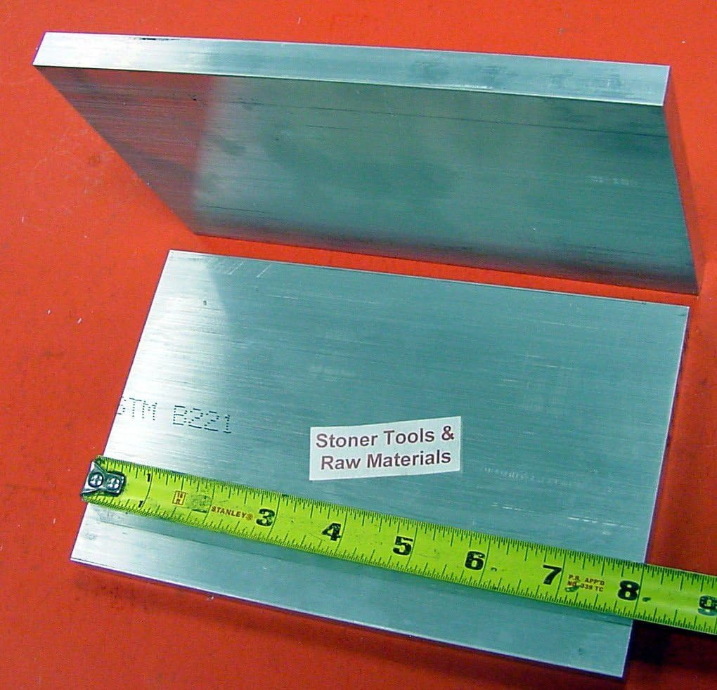 2 Pieces 5/8″ X 6″ Aluminum 6061 Flat BAR 8″ Long Solid T6511 Plate Mill Stock.