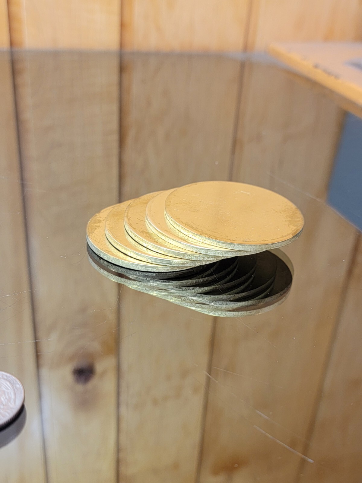 Brass Disk Circle Blanks 2-1/2″ Diameter 1/8” Thick 5 Pieces Disc Discs Disks