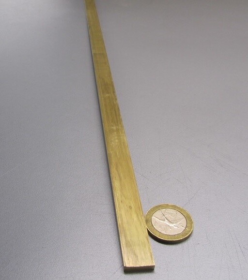 385 Brass Flat Bar 1/8″ Thick x 1/2″ Wide x 4 Foot Length