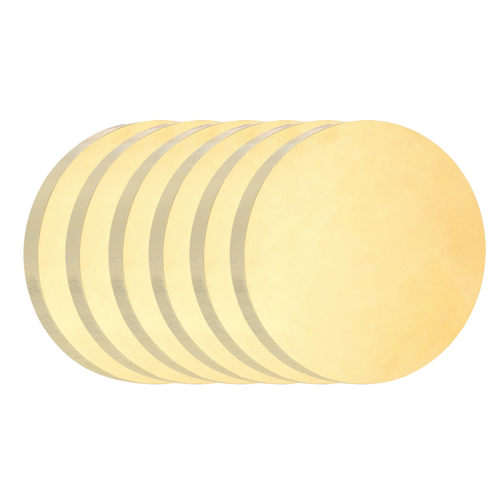 6Pcs Brass Round Plate, 0.12″(3mm) Thick 0.8″(20mm) Dia H65 Brass Round Sheet