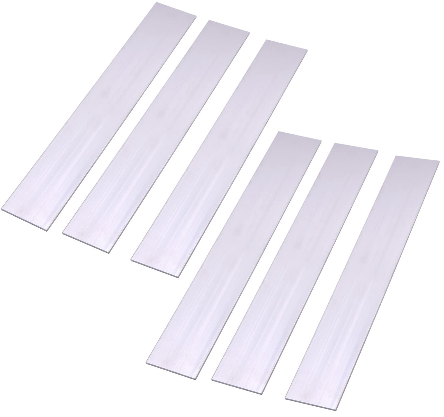 6 Pieces 1/4″ (6Mm) X 1″(25Mm) Square Aluminum Flat BAR 12″ Long .236″6061 T6511