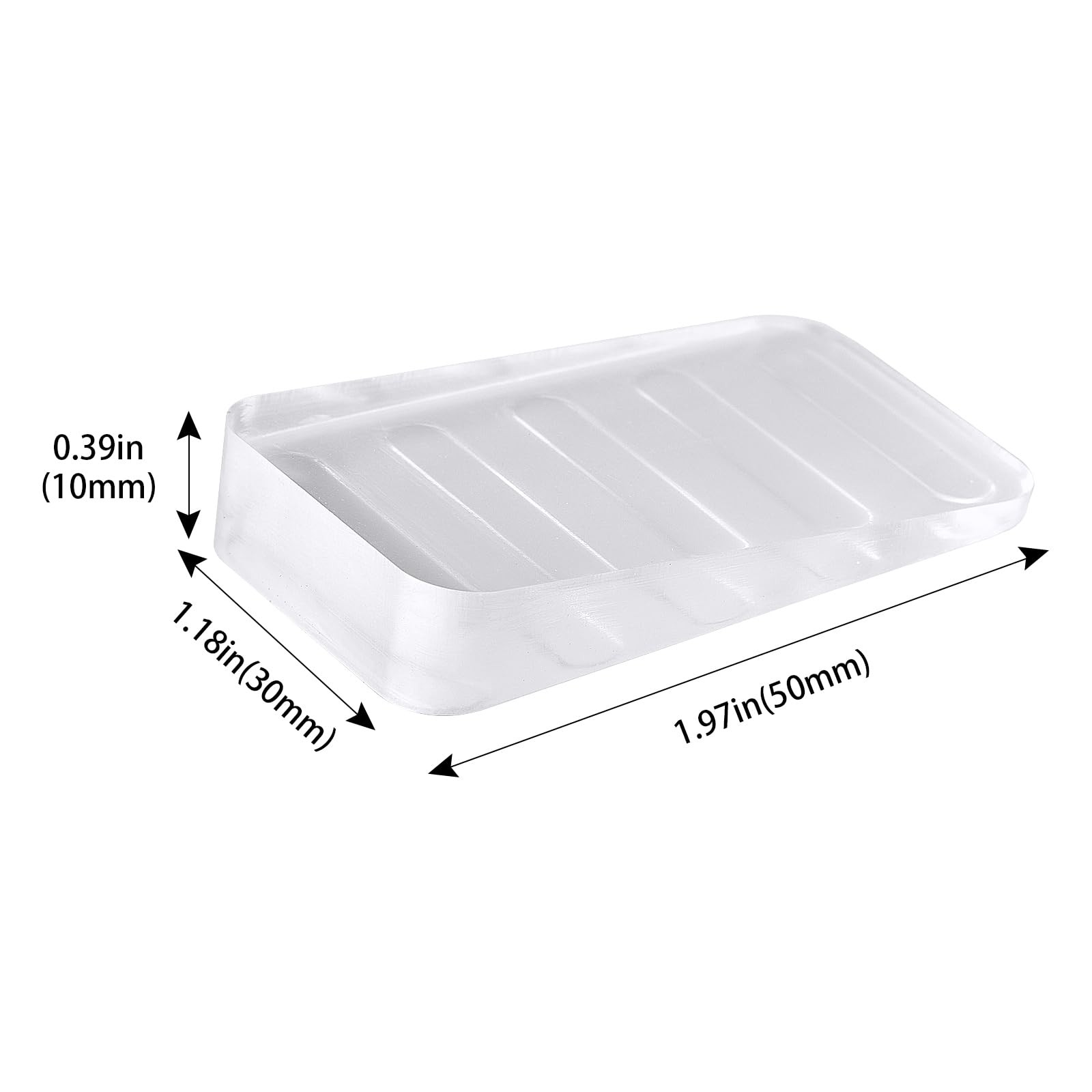 Rubber Wedges Shims 6 Pack Table Wedge Clear Toilet Shims for Leveling, Furni…