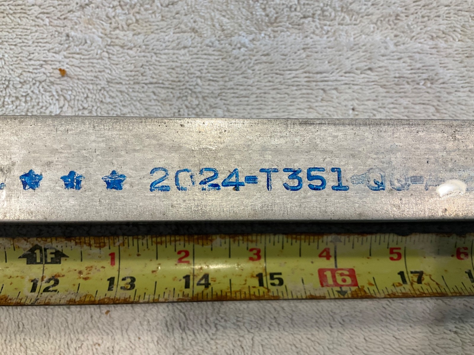 2024-T351 Aluminum Rectangular Tubing Bar Stock 1×2″ x 22″ USA Aircraft