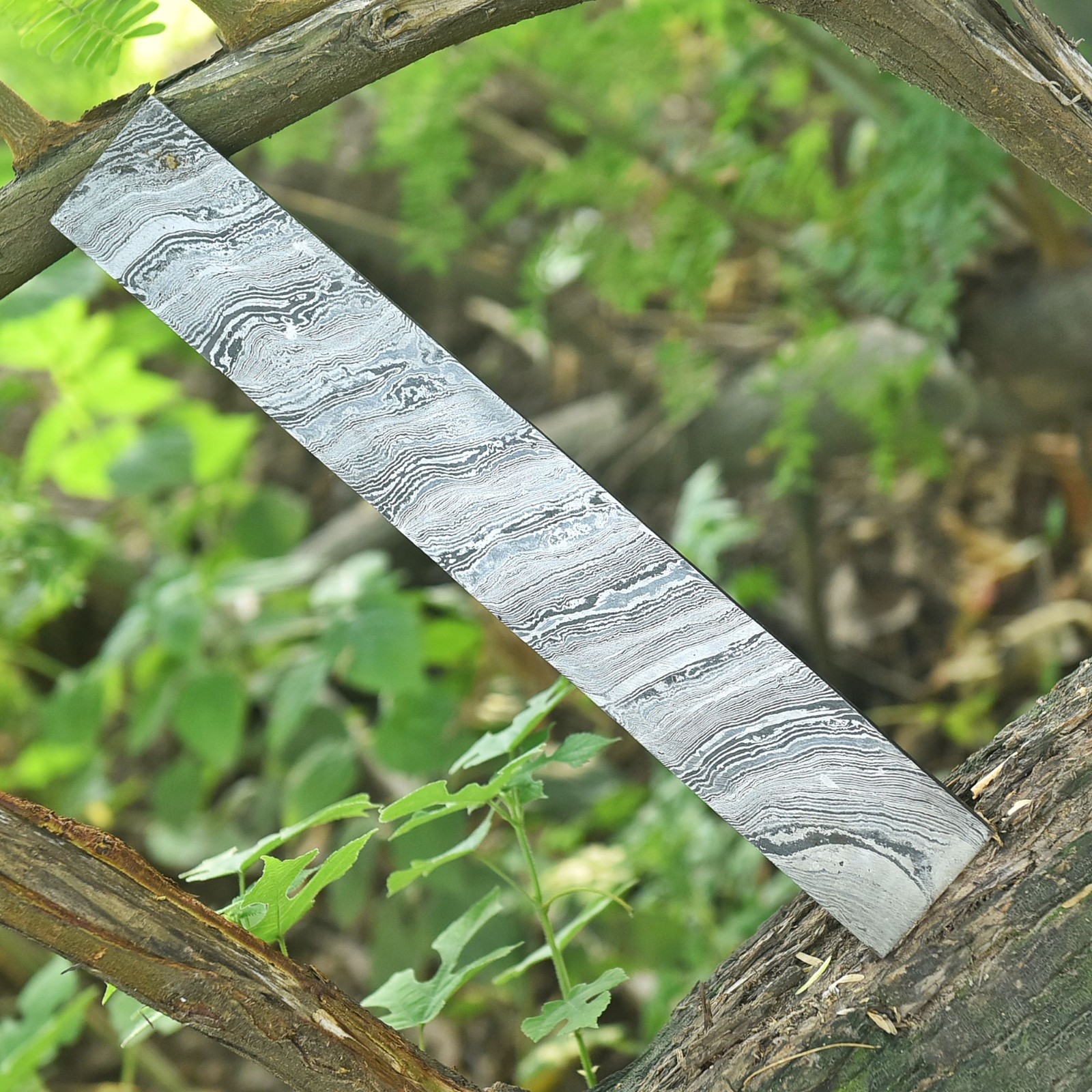 7 MM Hand Forged DAMASCUS STEEL PLATE 14”x 2” Flat Bar Billet Bar