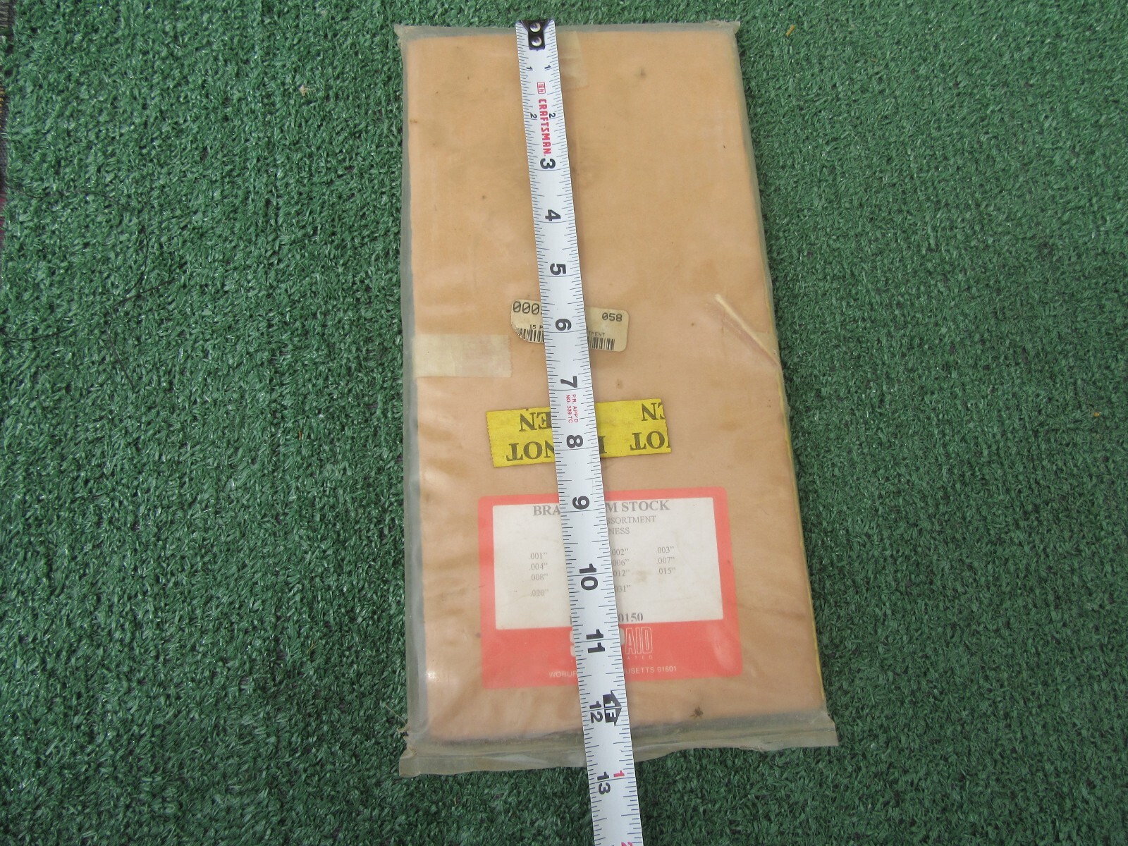 Brand New Shop Aid 15 Piece 6″ x 12″ Brass Shim Stock .001-.031 Item 20150
