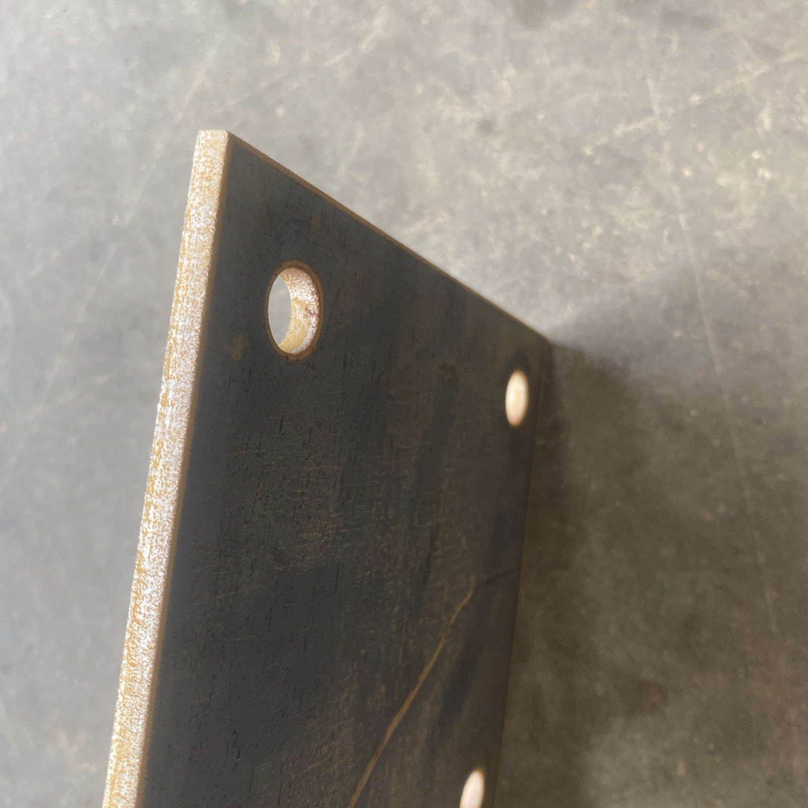 Steel Base Plate, 5” Square, 7/16” Holes, 3/16” Thick