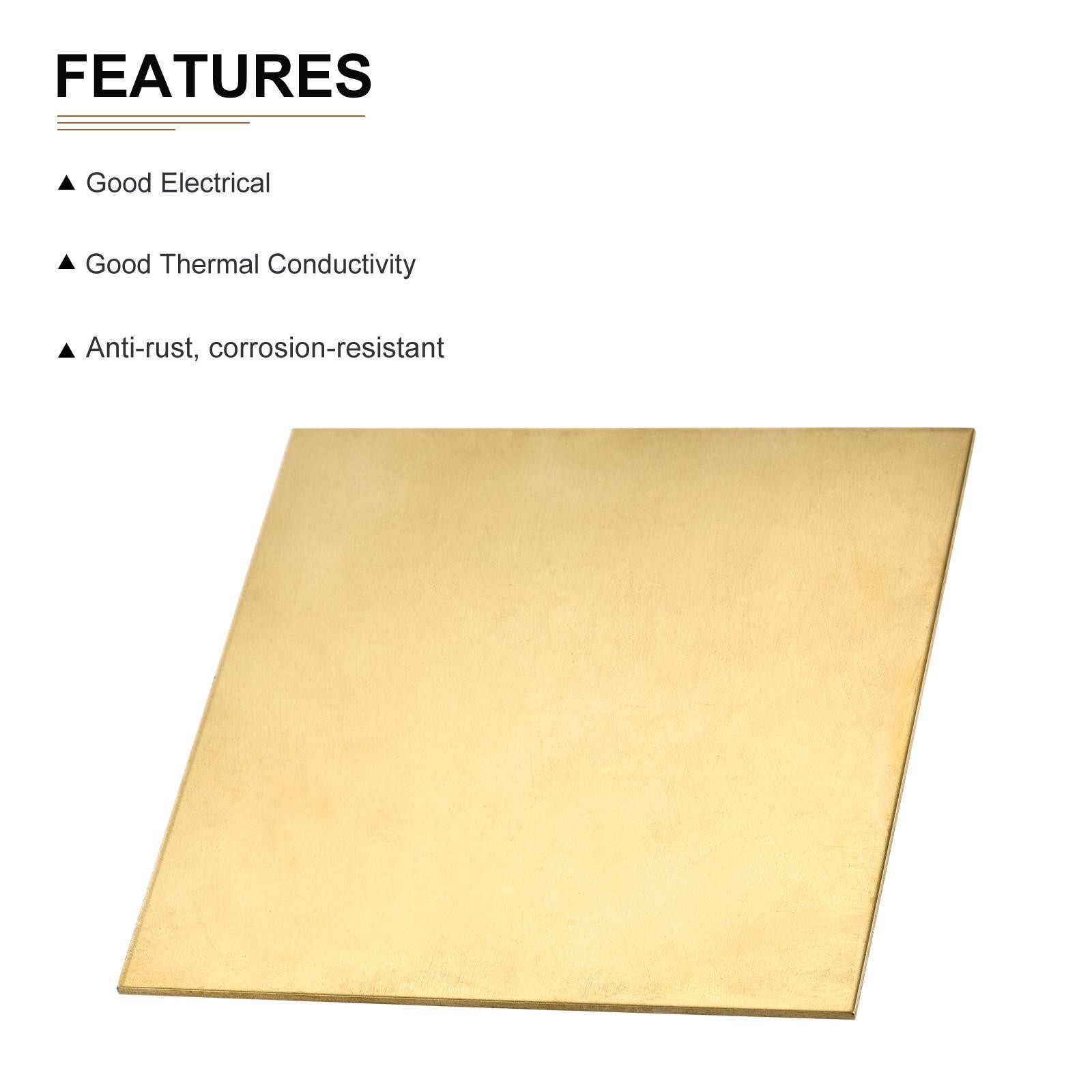 100mm x 100mm x 1.5mm Brass Sheets Metal Brass Plates
