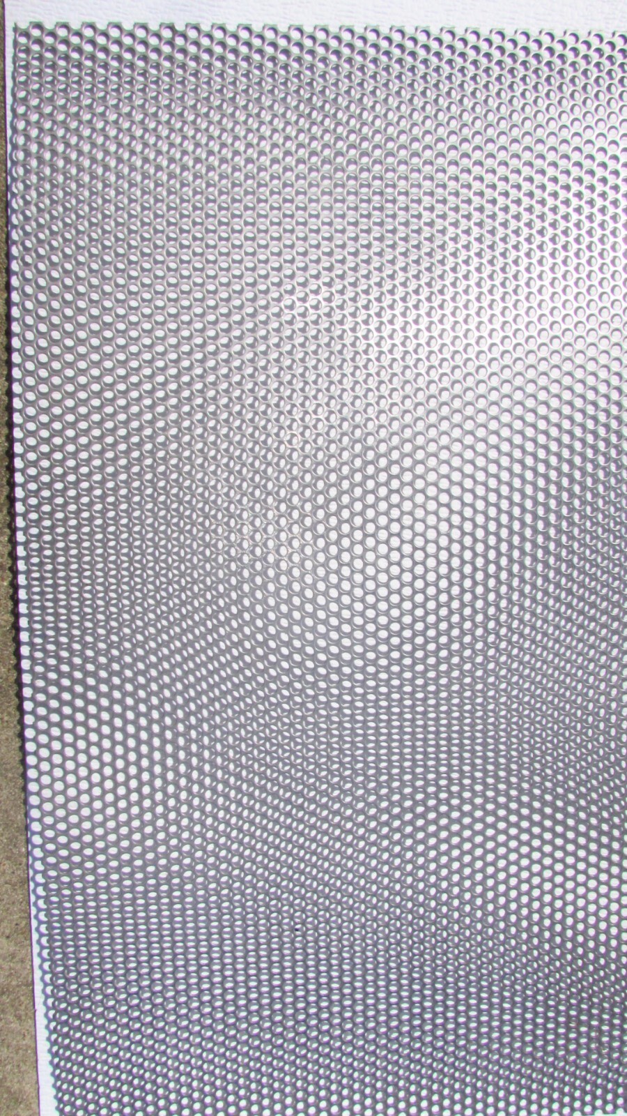 1/4″HOLES ON 5/16″CENTER–20 GA. -6″ X 6″ STAINLESS PERFORATED SHEET