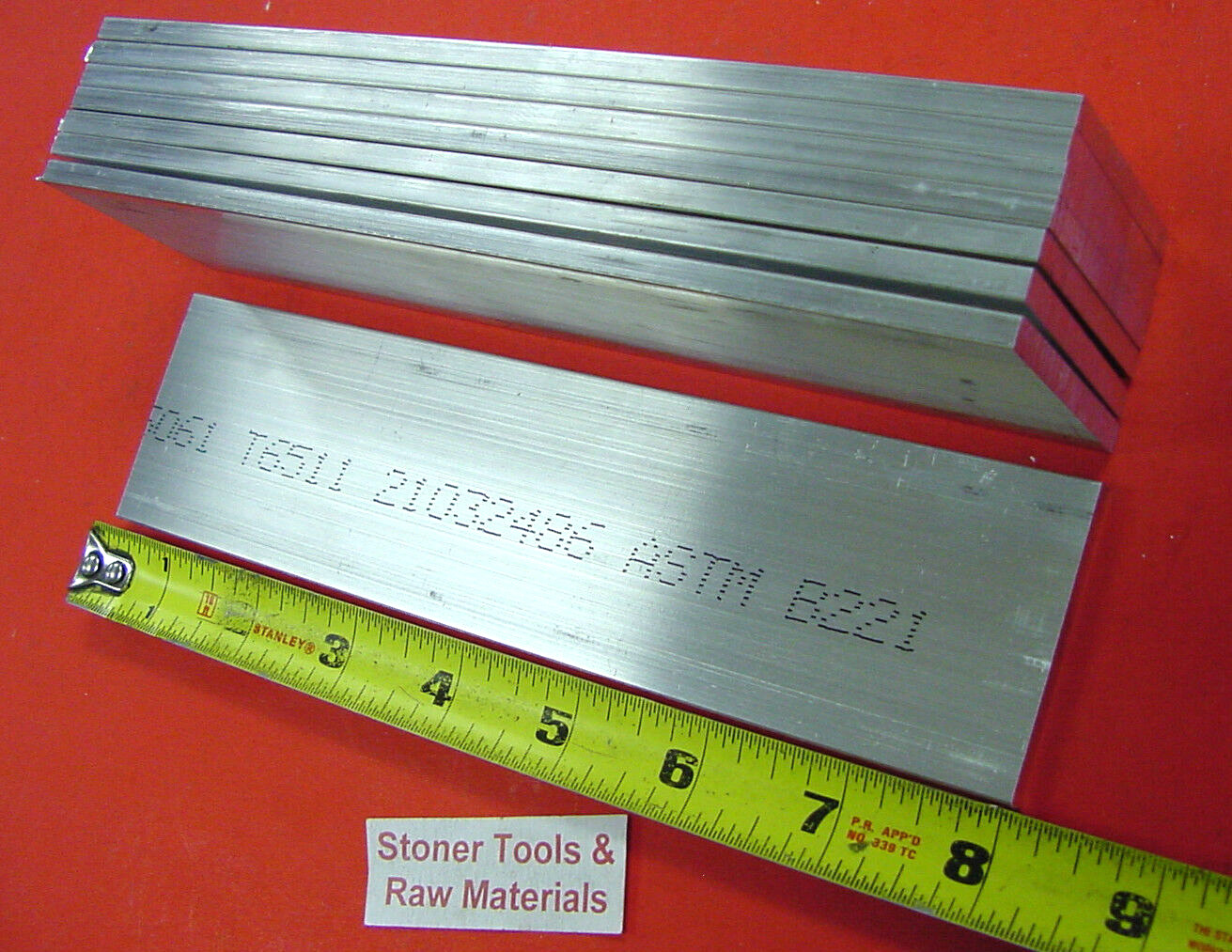 8 Pieces 3/16″ X 2″ ALUMINUM 6061 FLAT BAR 8″ long T6511 Extruded Mill Stock New