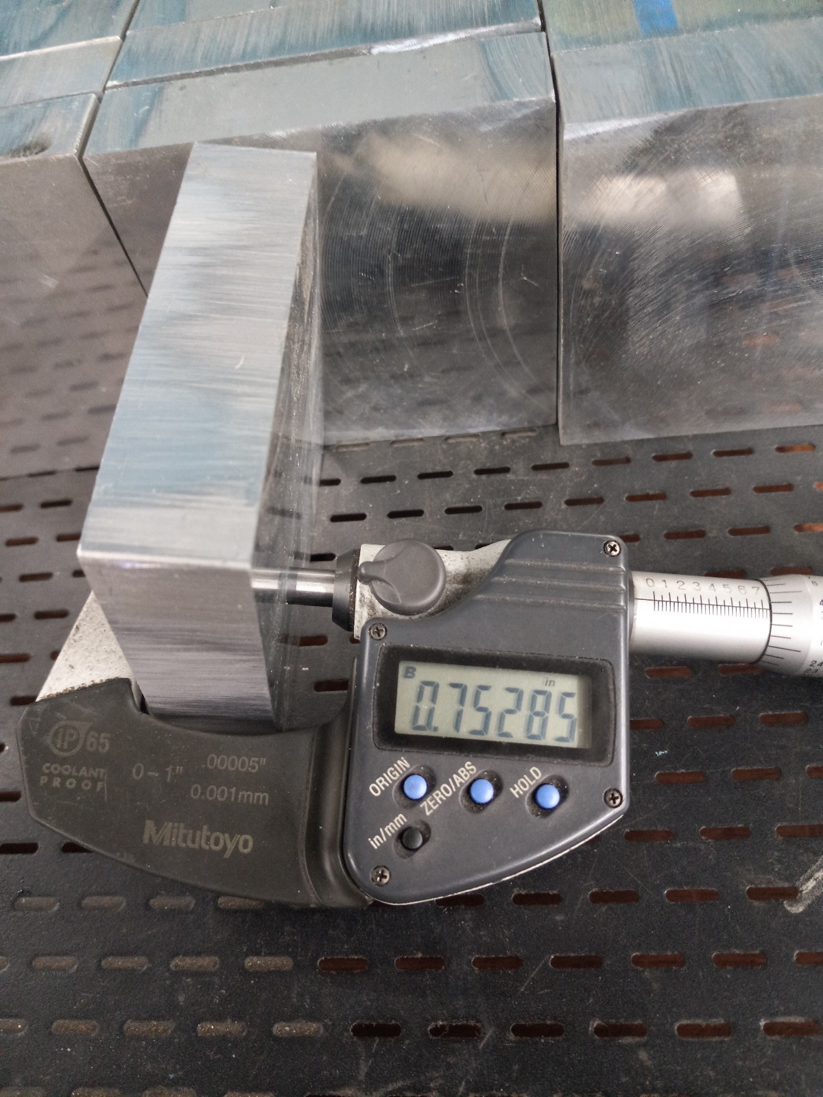 3″X 3″ ALUMINUM 6061 Square BAR 3/4″ Thick Machined +.005-.0 FLAT .003 PARALLEL