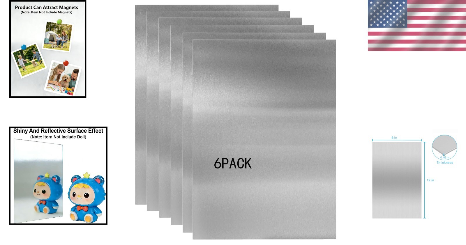430 Steel Plate, 14.5″x11″x0.02″, Scratch-Resistant Surface