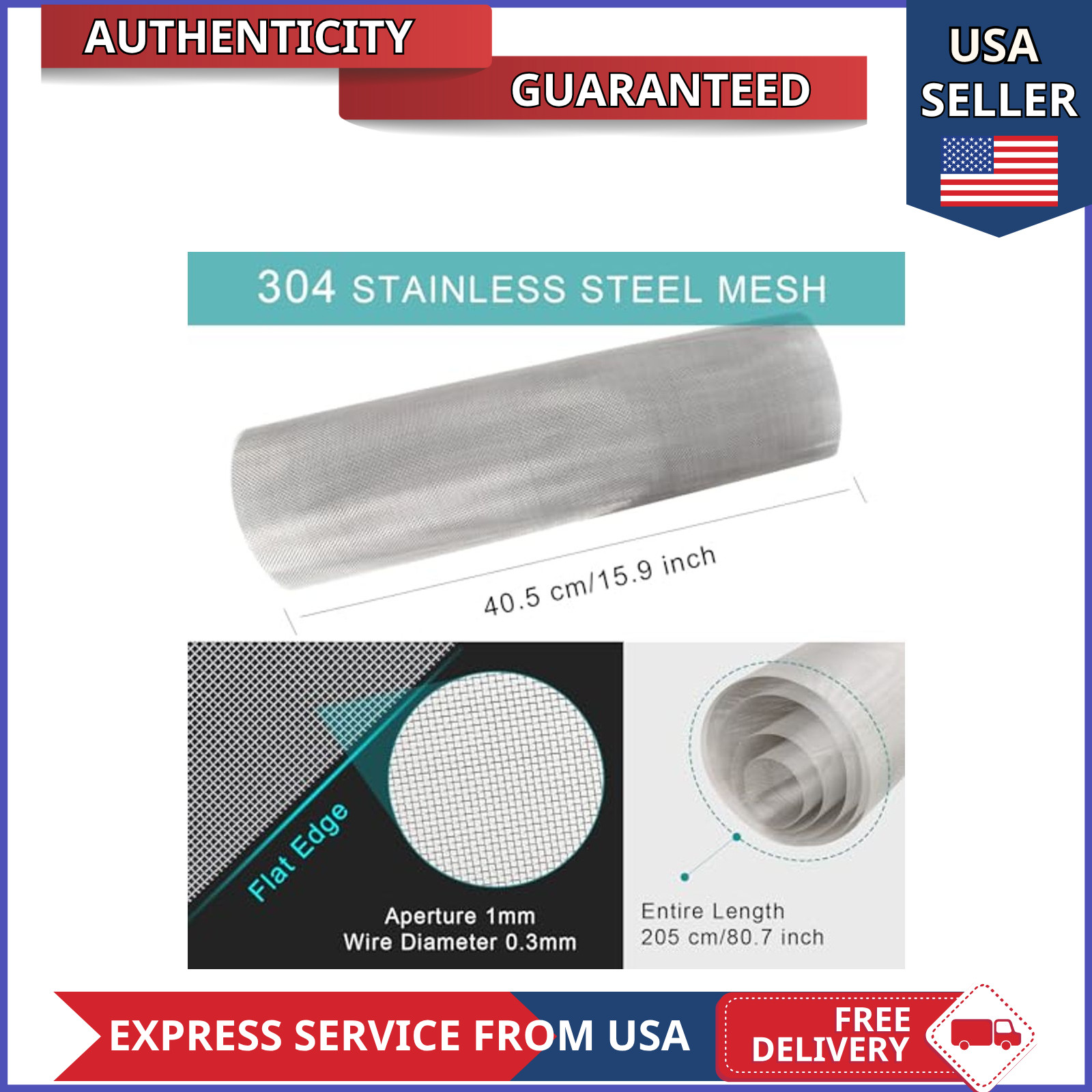304 Stainless Steel Mesh 20 Mesh 16×80 Cat Proof Rodent Window Screen