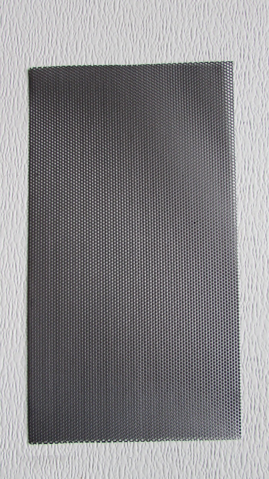 1/16 HOLES ON 3/32 CENTERS- 20 GA.STAINLESS PERFORATED SHEET—6″ x 12″