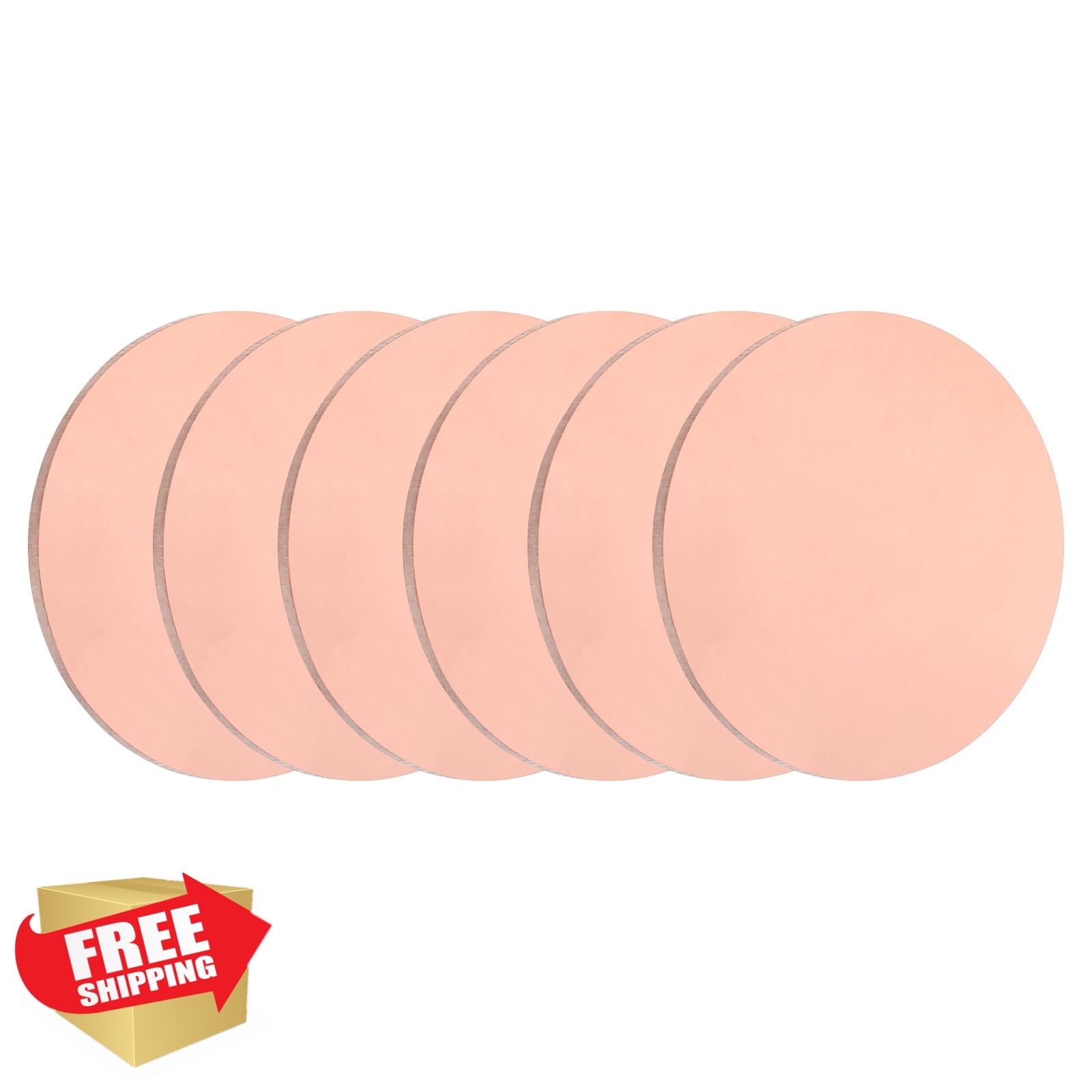 uxcell Copper Round Plate 2mm x 40mm 6 Pcs