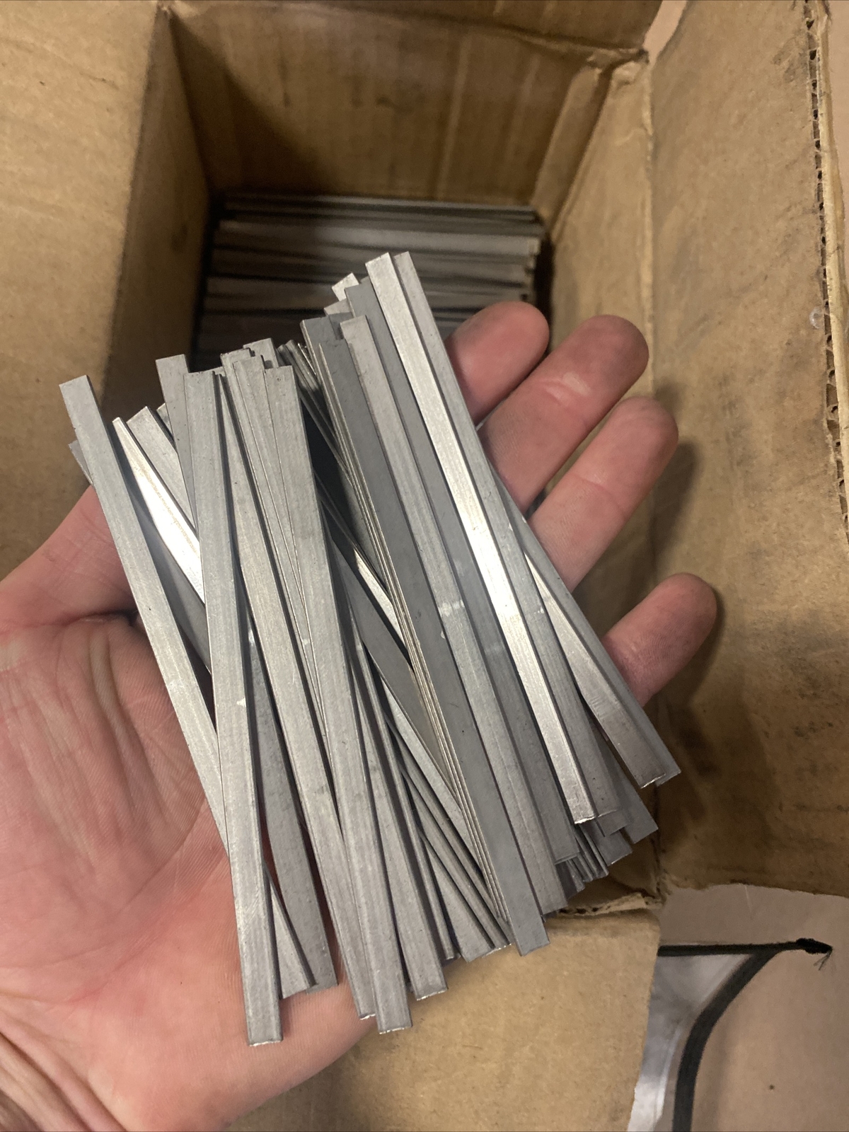 26 LBS 302 Stainless Steel Flat Bar Stock 0.062 X .250 Spring Temper Rolled Edge