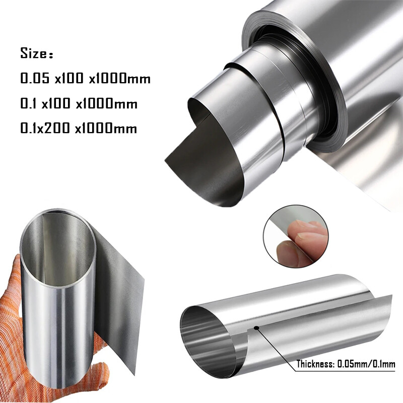 Pure Iron Foil Iron Sheet Slats DIY Material 0.05/0.1/x100x1000mm