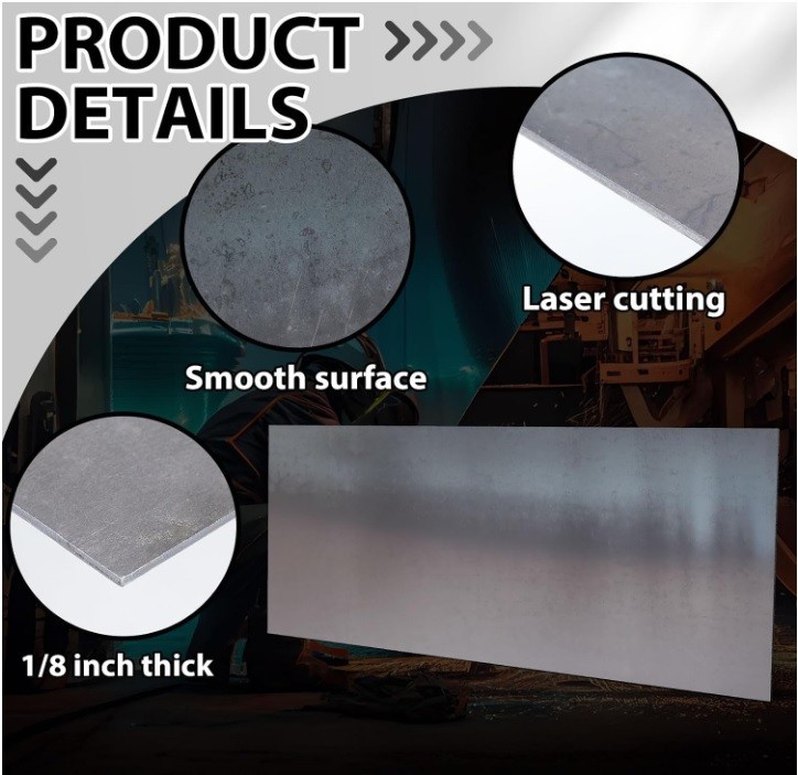 Hot Rolled Steel Plate 12″ x 24″ A36 Carbon Steel 0.8″ Thickness – SEALED