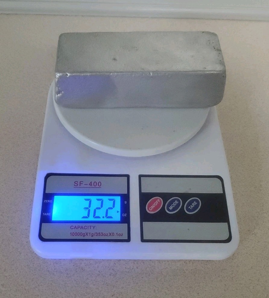 Aluminum Ingots For Casting (Hand poured) 8.6 Pounds