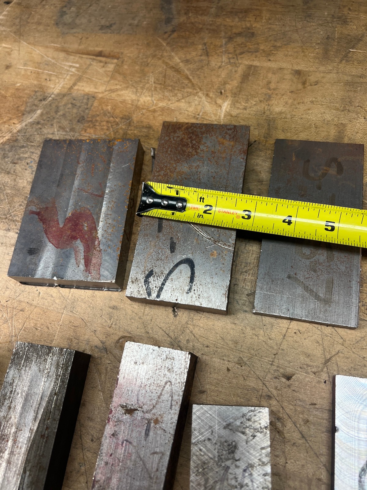 S7 Tool Steel flat bar stock lot various size cut offs 35 lbs