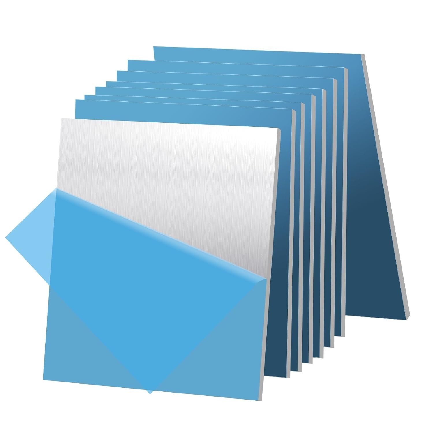 Aluminum Sheet Metal 1/8″ x 4″ x 6″ – Protective Film, 8 Pcs