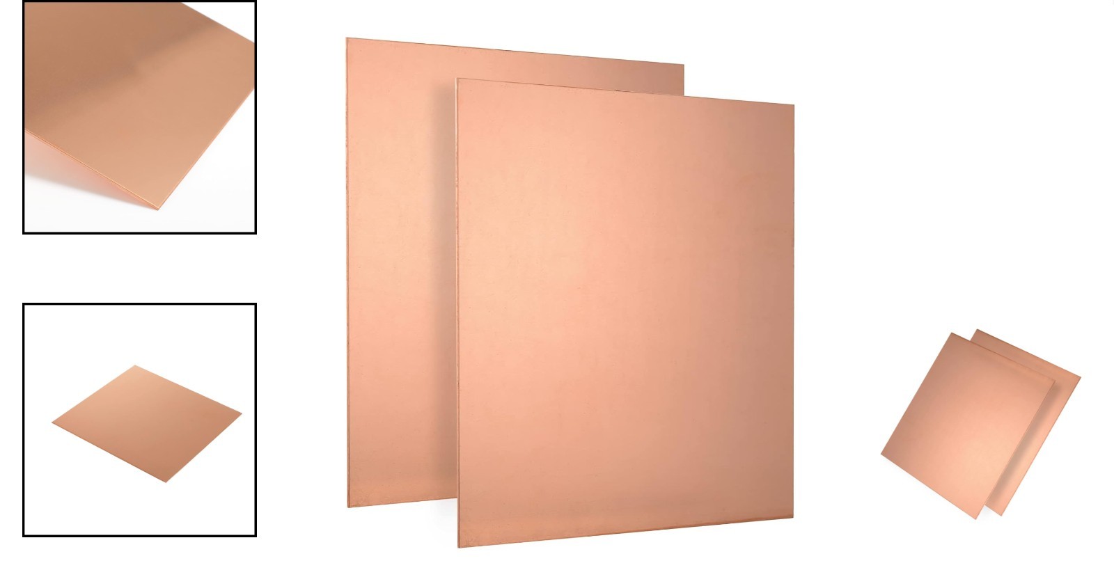 High-Quality 6×6 Inch Copper Plates – 18 Gauge for Crafts and Circuit Boards