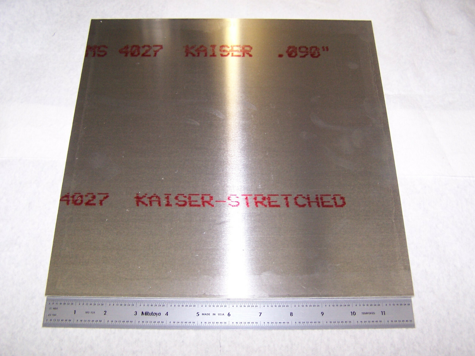 6061-T6 Aluminum Sheet 0.090″ x 12″ x 12″ Kaiser USA with Mill Cert