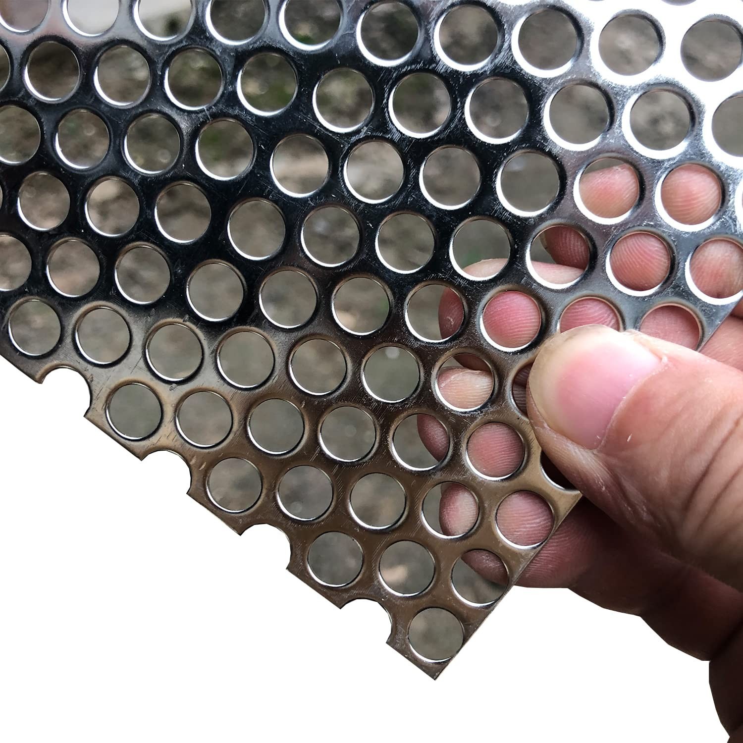 Commercial Grade Perforated Sheet, 15.7×7.8 Inch, Rust-Resistant Steel Material